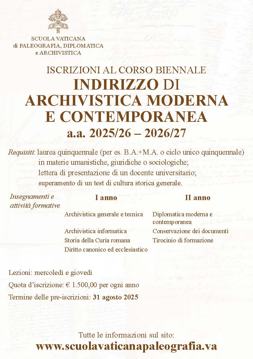 Depliant Archivistica Biennale 25-27